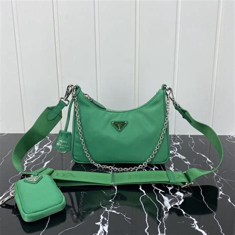 prada nylon shoulder bag green|Prada nylon shoulder bag price.